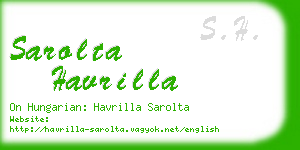 sarolta havrilla business card